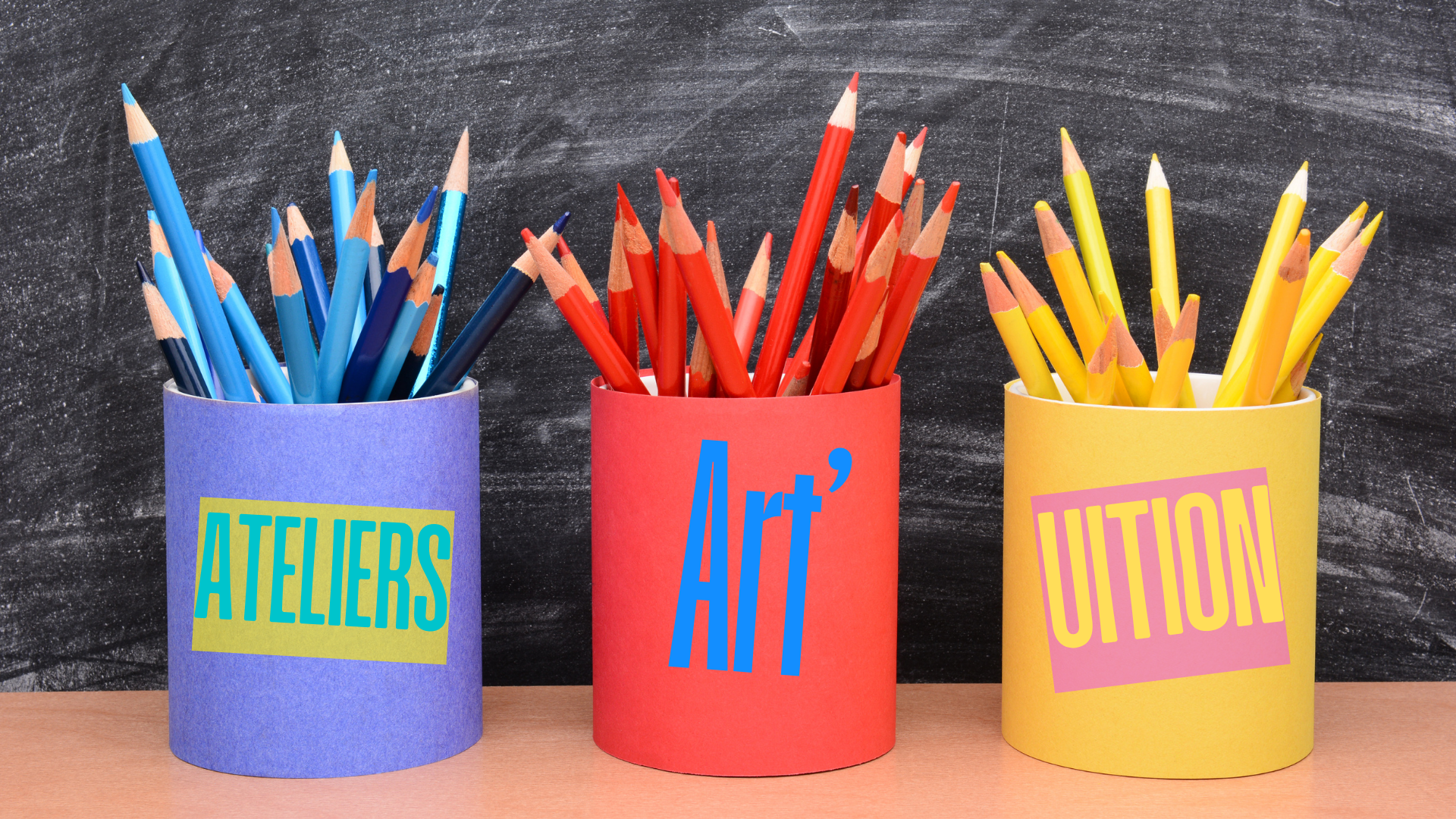 Bocaux à crayons dans les ateliers d'art-thérapie sur Paris (Art'uition) et écriture thérapeutique donnés par Sylviane Bauer-Motti
